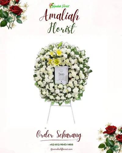 Krans Bunga Duka Cita di Cikembar